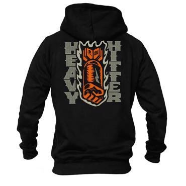PRIDE OR DIE heavy hitter hoodie -black